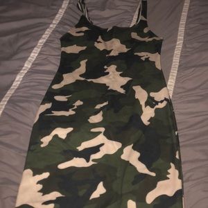 Large camouflage print dress